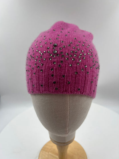 Mütze mit dunklem Strass