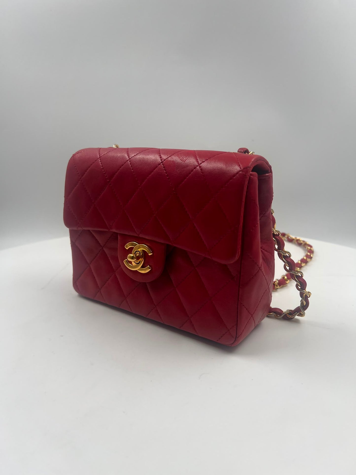 Chanel Classic Single Flap Mini Square rot (2003-2004)