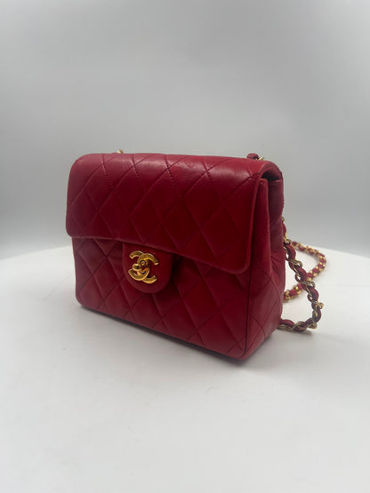 Chanel Classic Single Flap Mini Square rot (2003-2004)