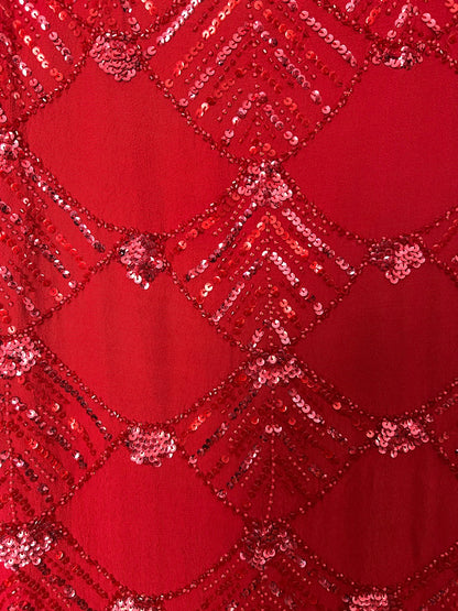 Pailletten-Kleid mit 3/4-Ärmeln
