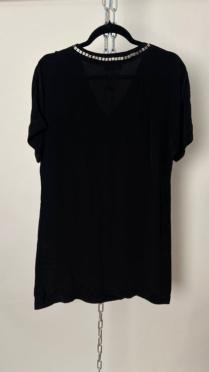 Pailletten-Kleid kurzarm mit Vierecken