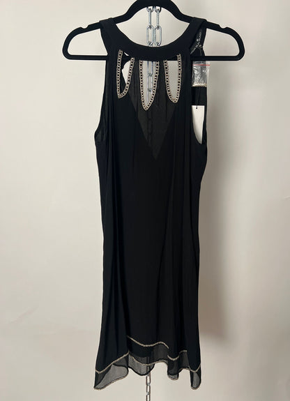 Neckholder-Kleid mit Paillettenkragen