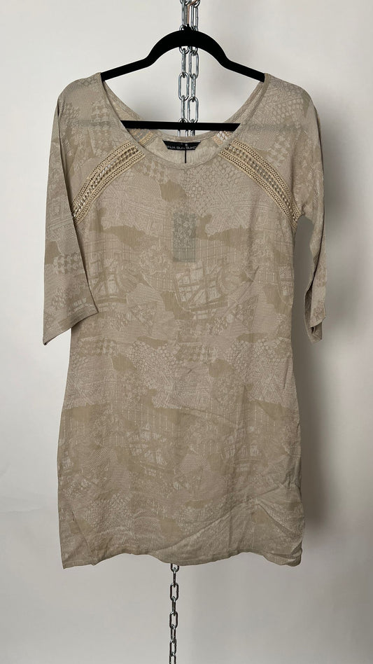 Kleid mit 3/4 Ärmeln, gemustert