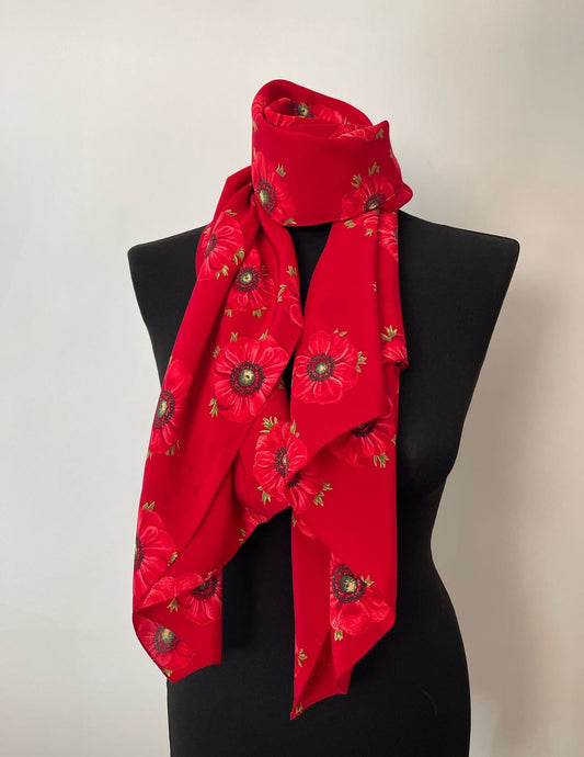 Schal / Foulard mit Blumen