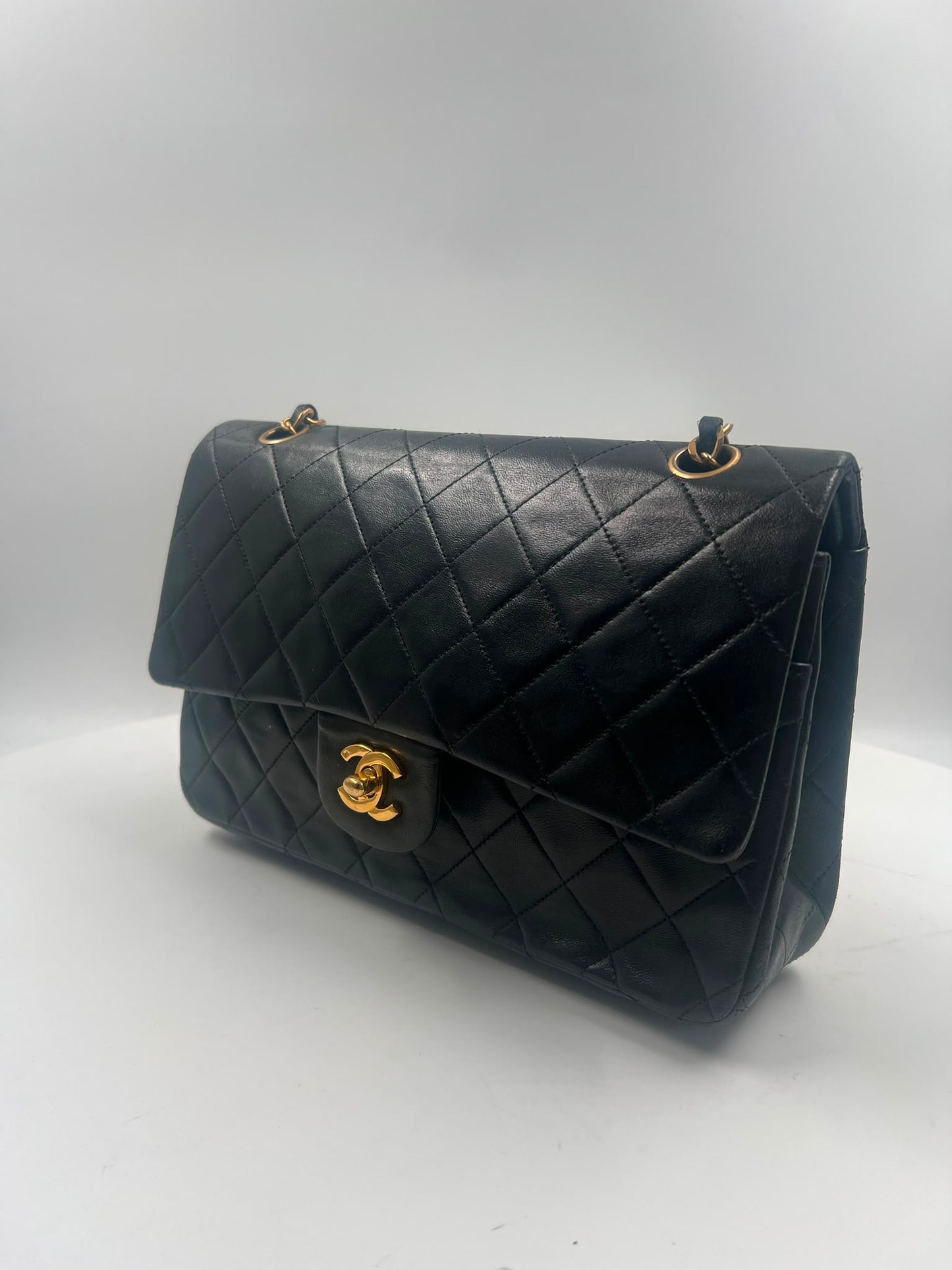 Chanel Double Flap Bag Medium schwarz (1989-1991)