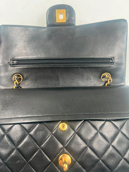 Chanel Double Flap Bag Medium schwarz (1989-1991)