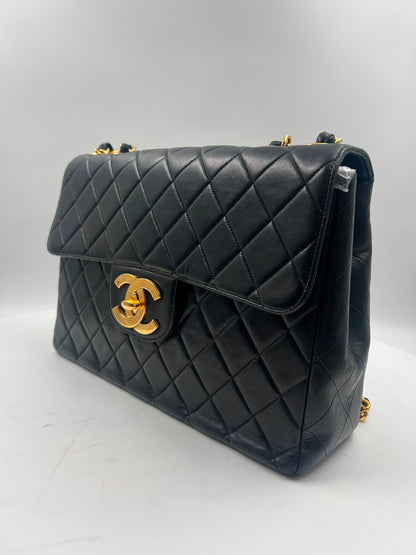 Chanel Single Flap Bag Jumbo schwarz vintage (1991-1994)