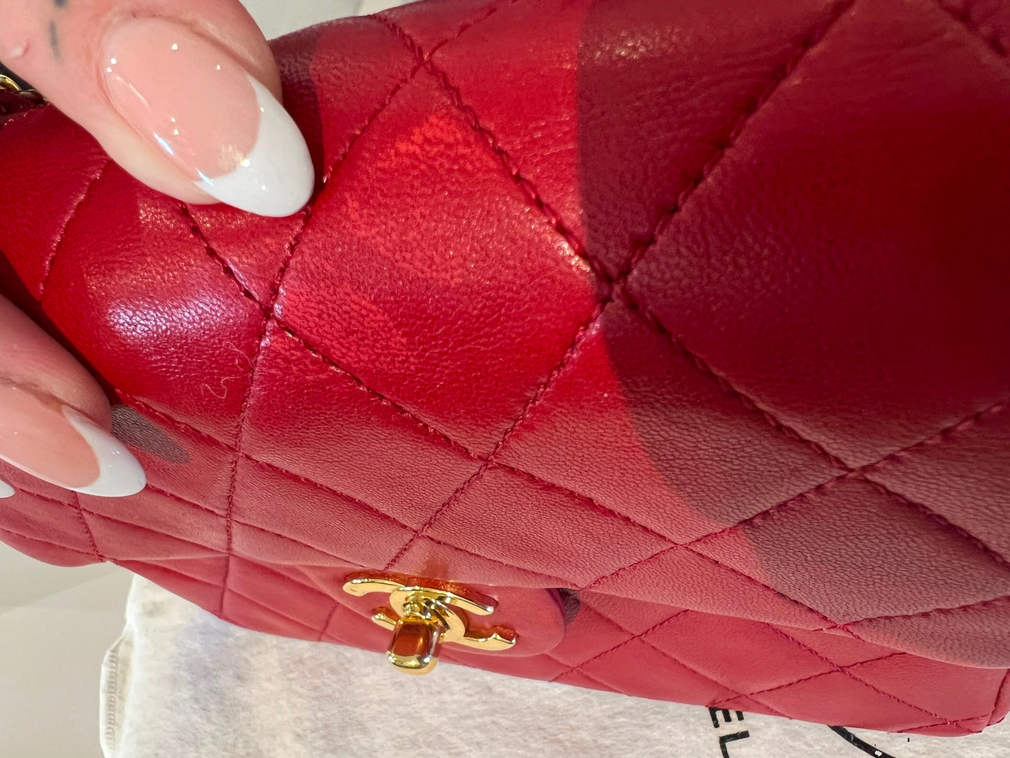 Chanel Classic Single Flap Mini Square rot (2003-2004)
