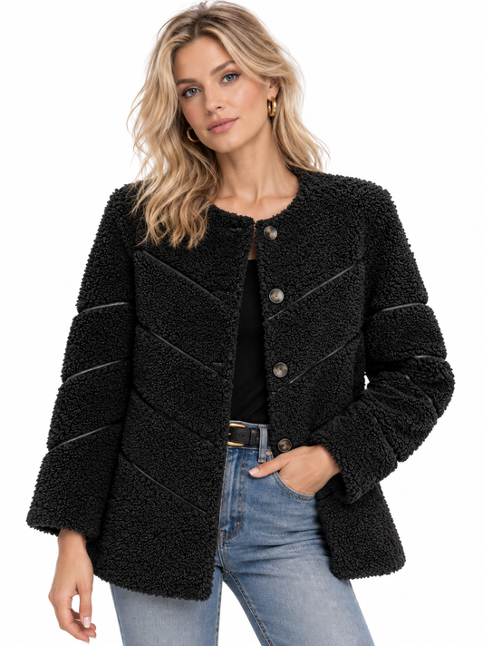 Teddyjacke, Sézane, schwarz