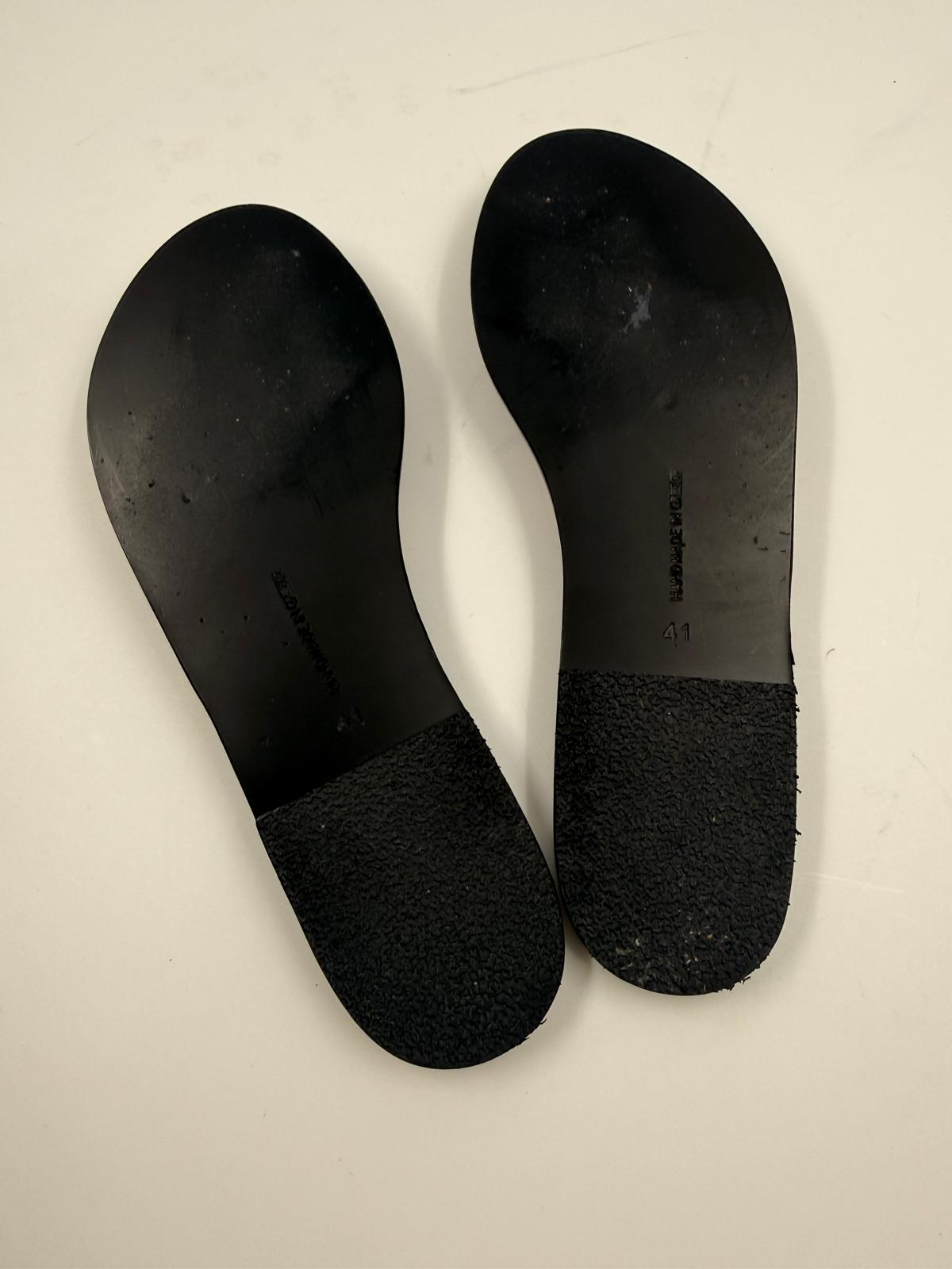 Slippers, Ancient Greek Sandals, braun/schwarz