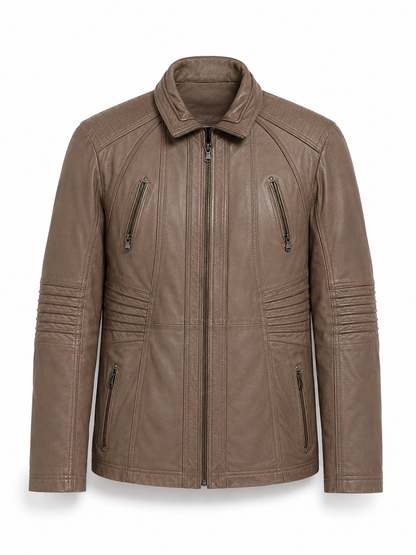 Lederjacke, Mainpol, braun