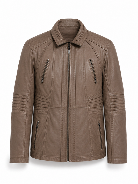 Lederjacke, Mainpol, braun