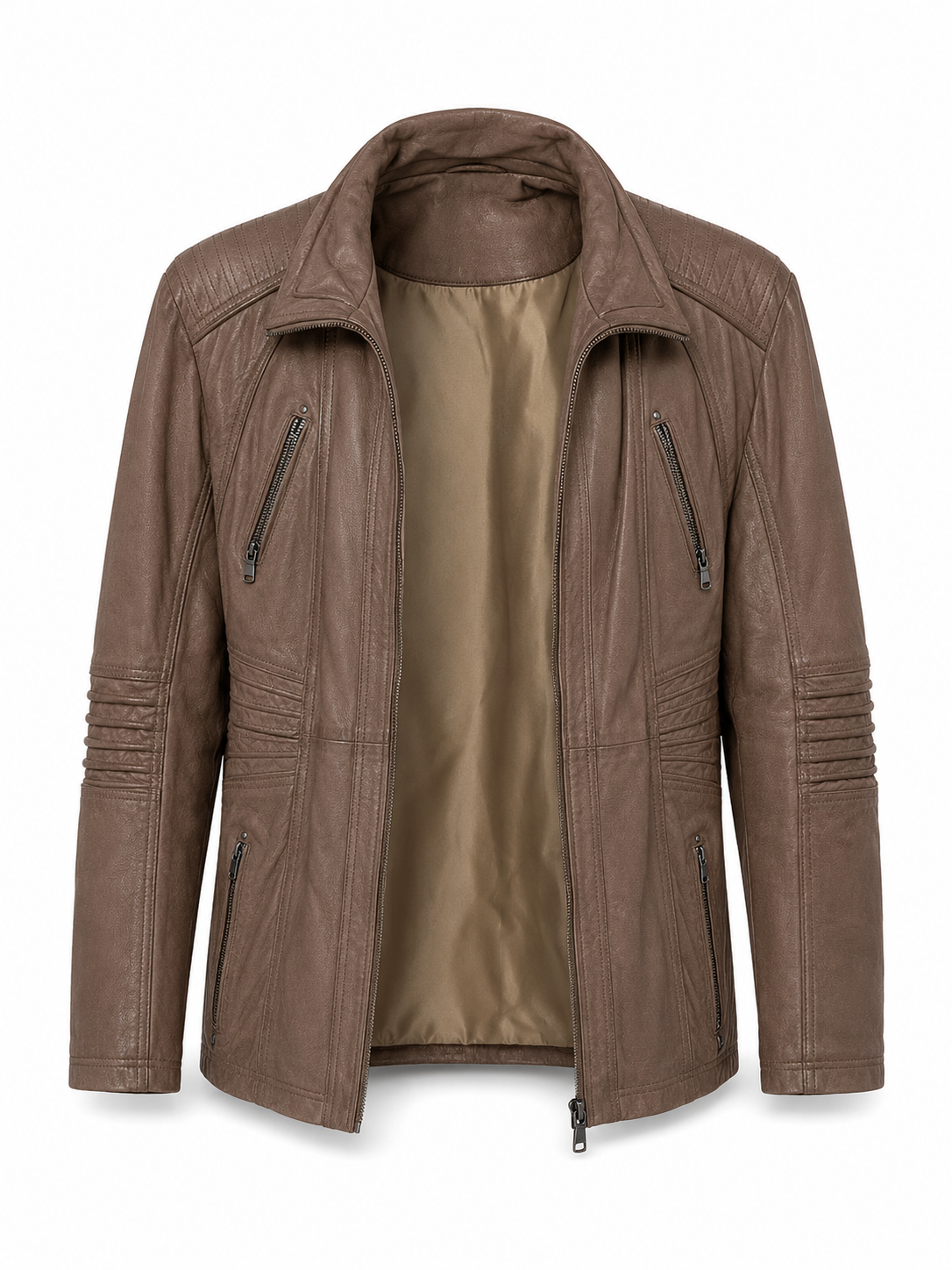 Lederjacke, Mainpol, braun