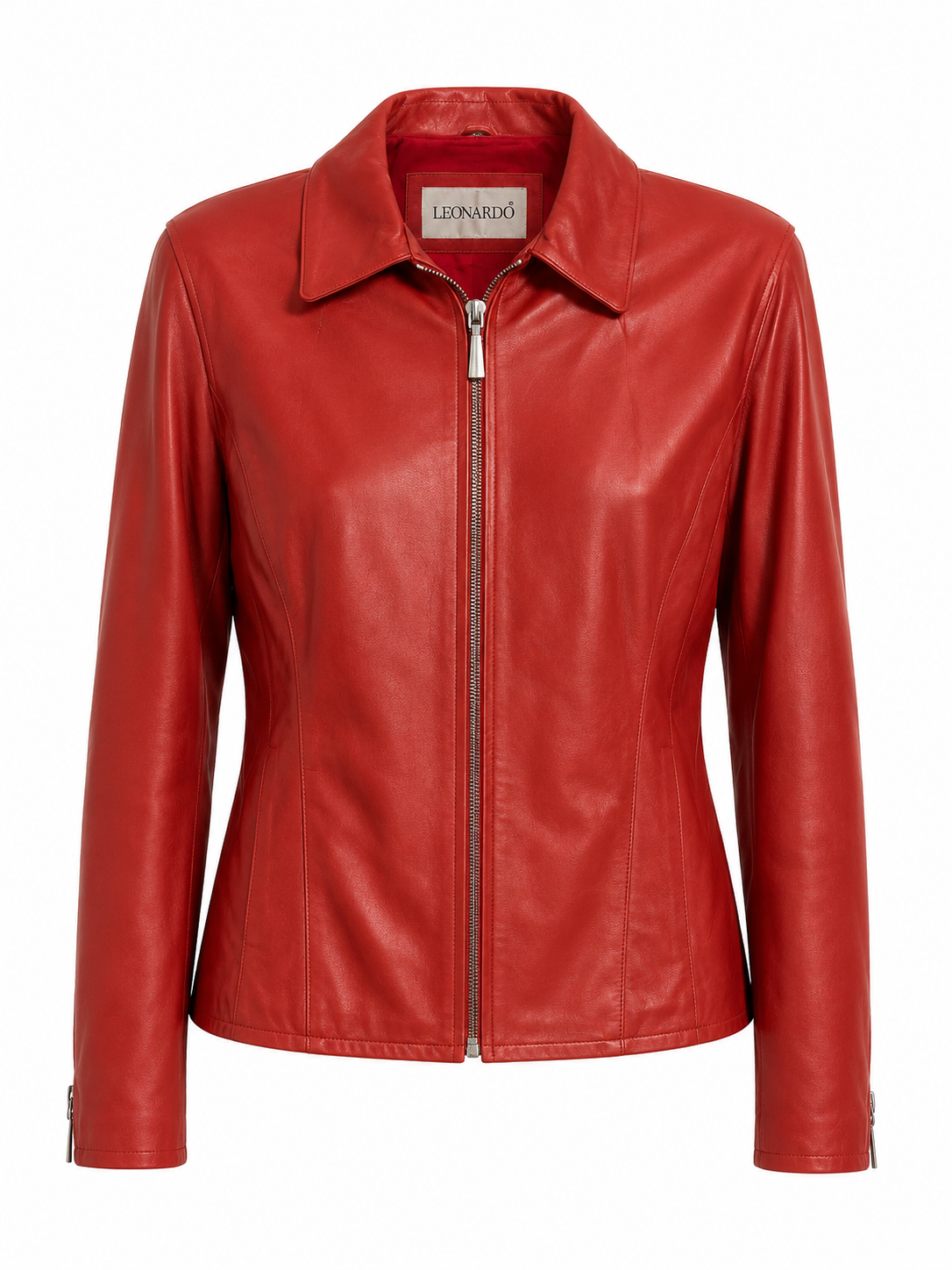 Lederjacke, Leonardo, rot