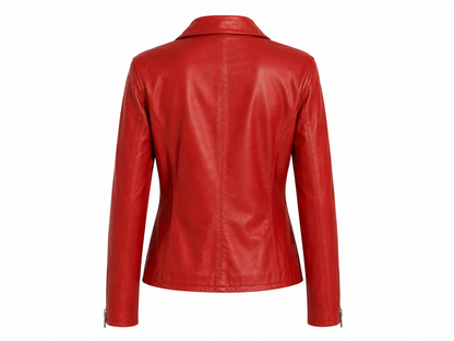 Lederjacke, Leonardo, rot