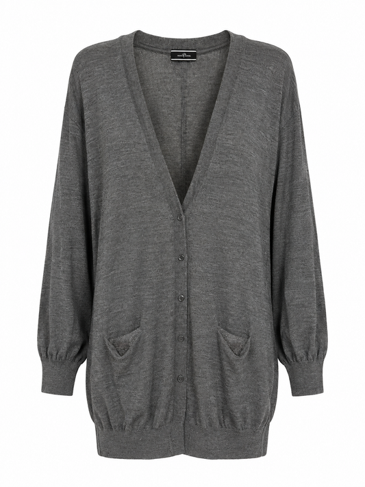 Cardigan, By Malene Birger, grau