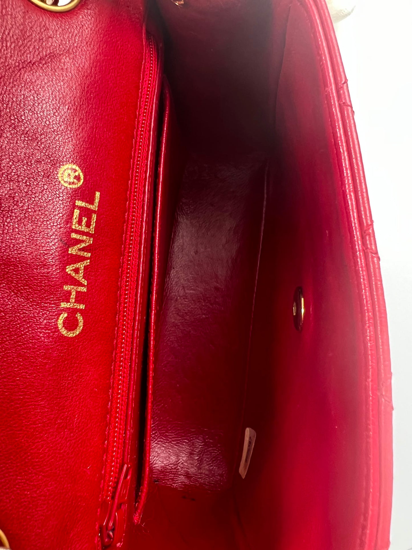 Chanel Classic Single Flap Mini Square rot (2003-2004)