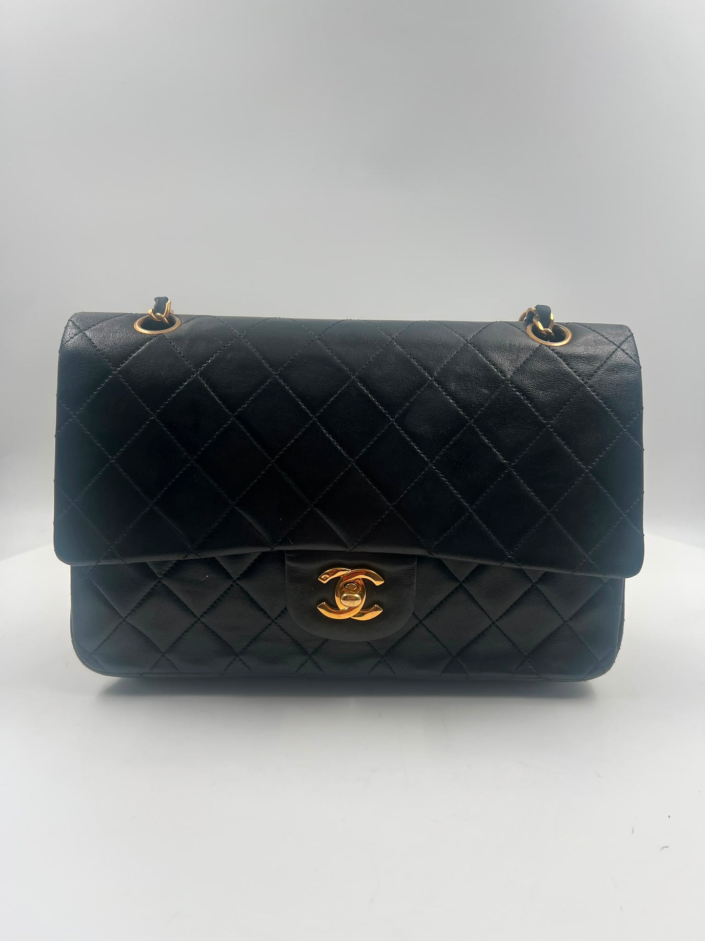 Chanel Double Flap Bag Medium schwarz (1989-1991)