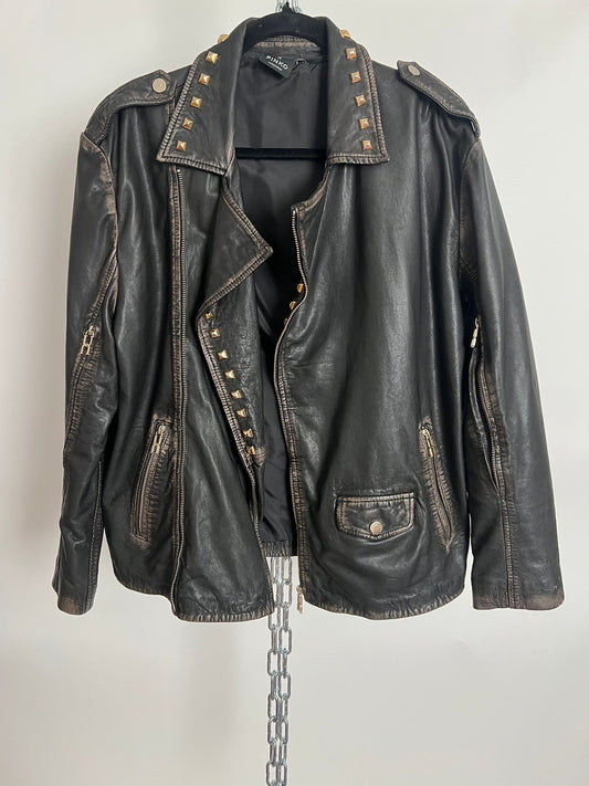 Lederjacke mit Nieten