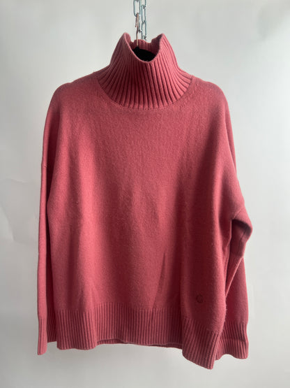 Rollkragenpullover, Maje, rosa