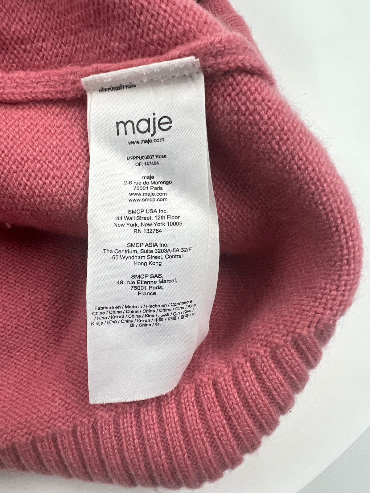 Rollkragenpullover, Maje, rosa
