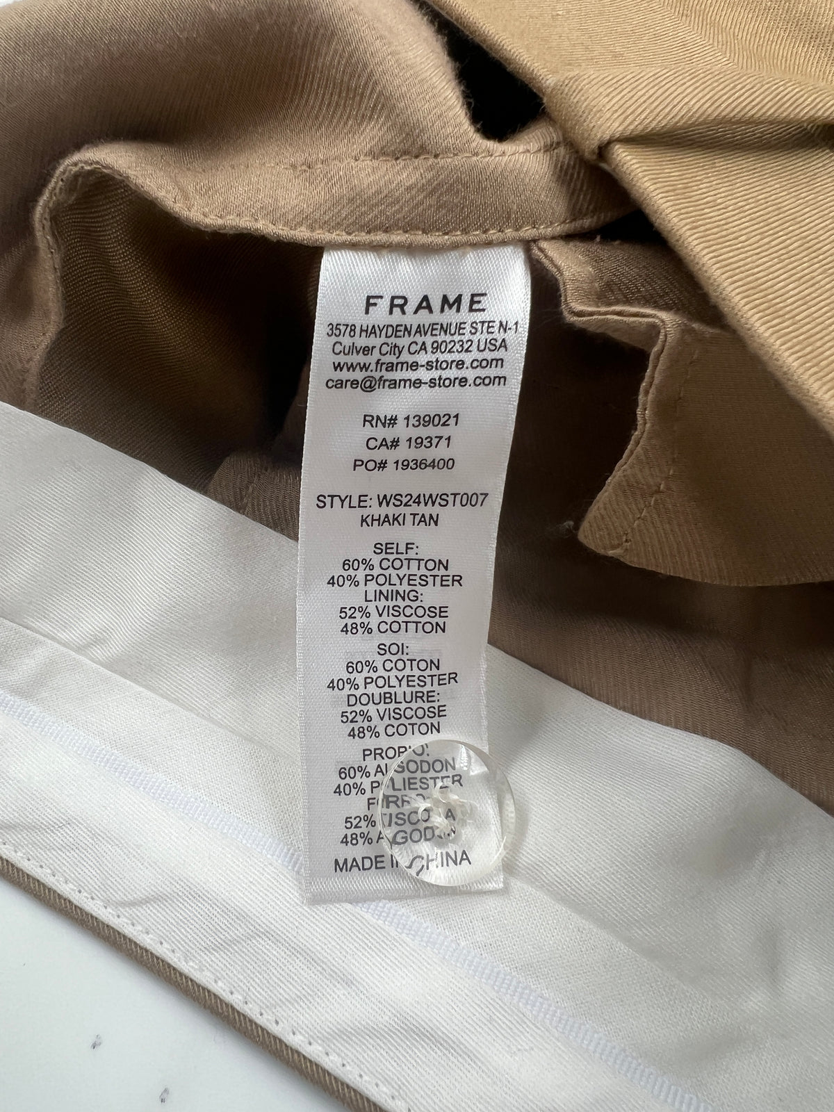 Bermuda-Shorts, FRAME, beige