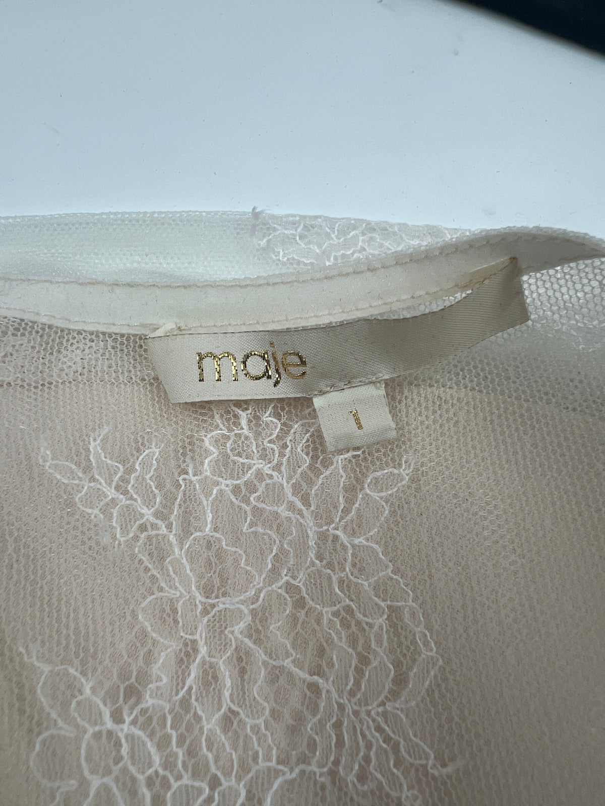 Kleid, Maje, creme