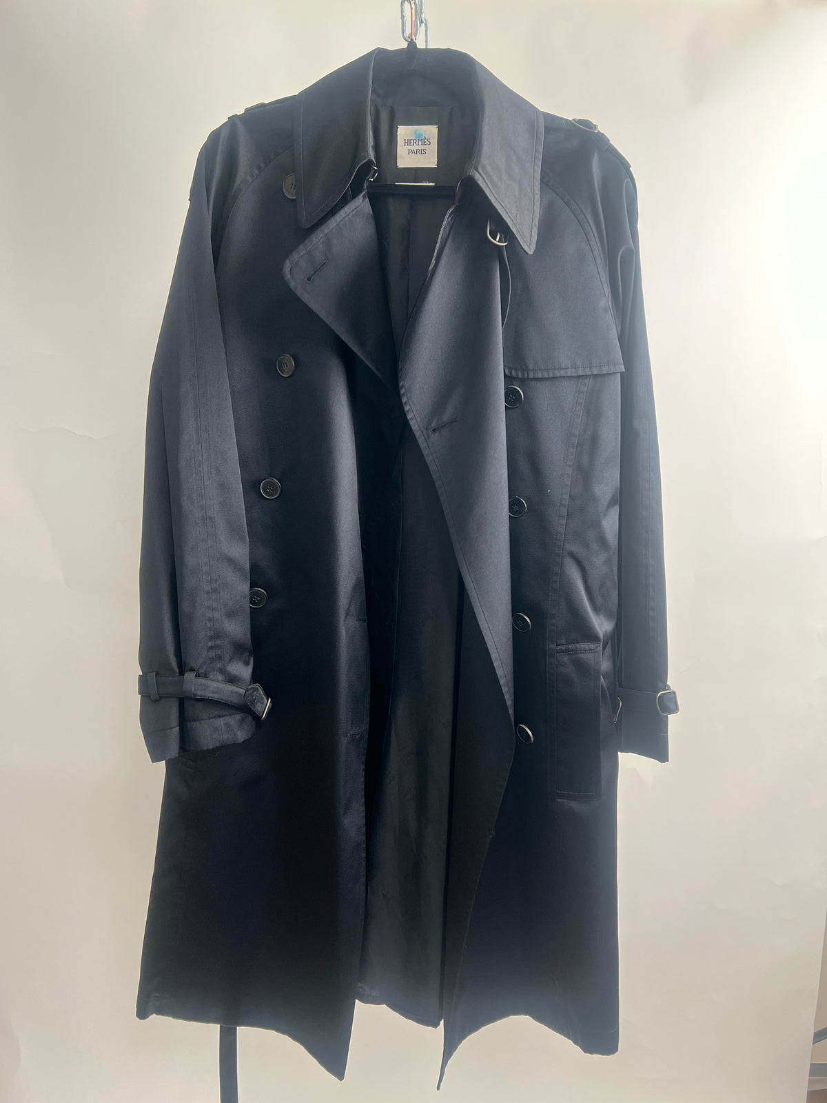 Trenchcoat, Hermès, schwarz