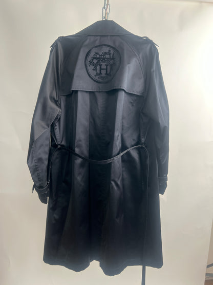 Trenchcoat, Hermès, schwarz