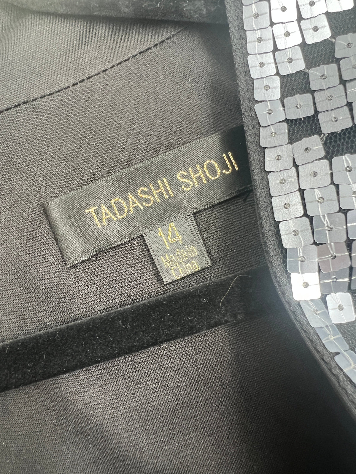 Kleid, Tadashi Shoji, schwarz