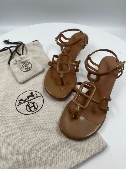 Sandalen, Hermès, beige