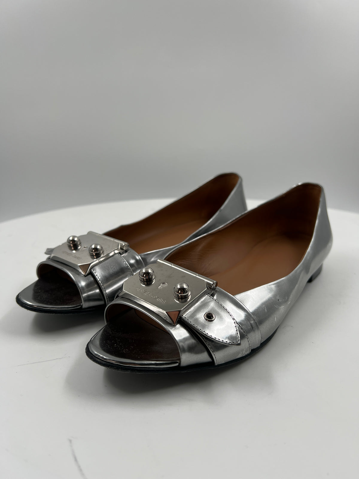 Sandalen, Hermès, silber