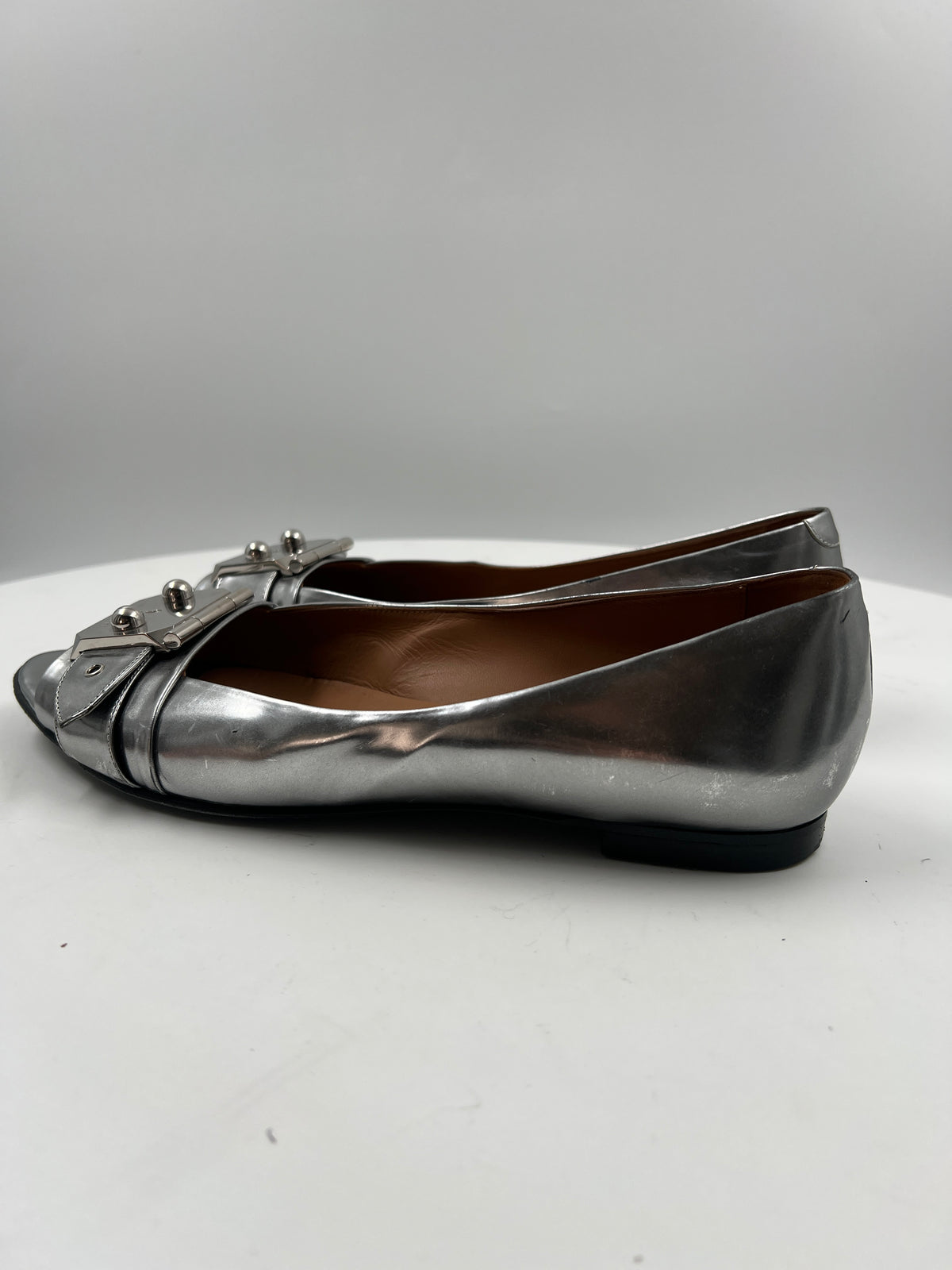Sandalen, Hermès, silber