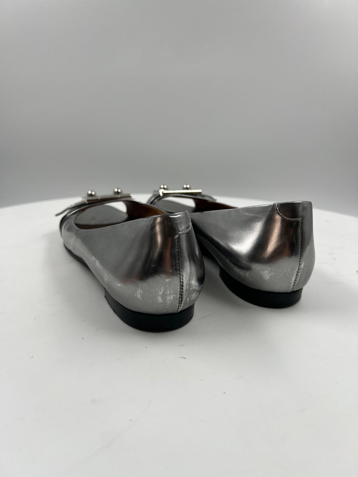 Sandalen, Hermès, silber