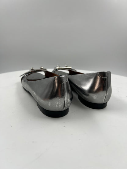 Sandalen, Hermès, silber