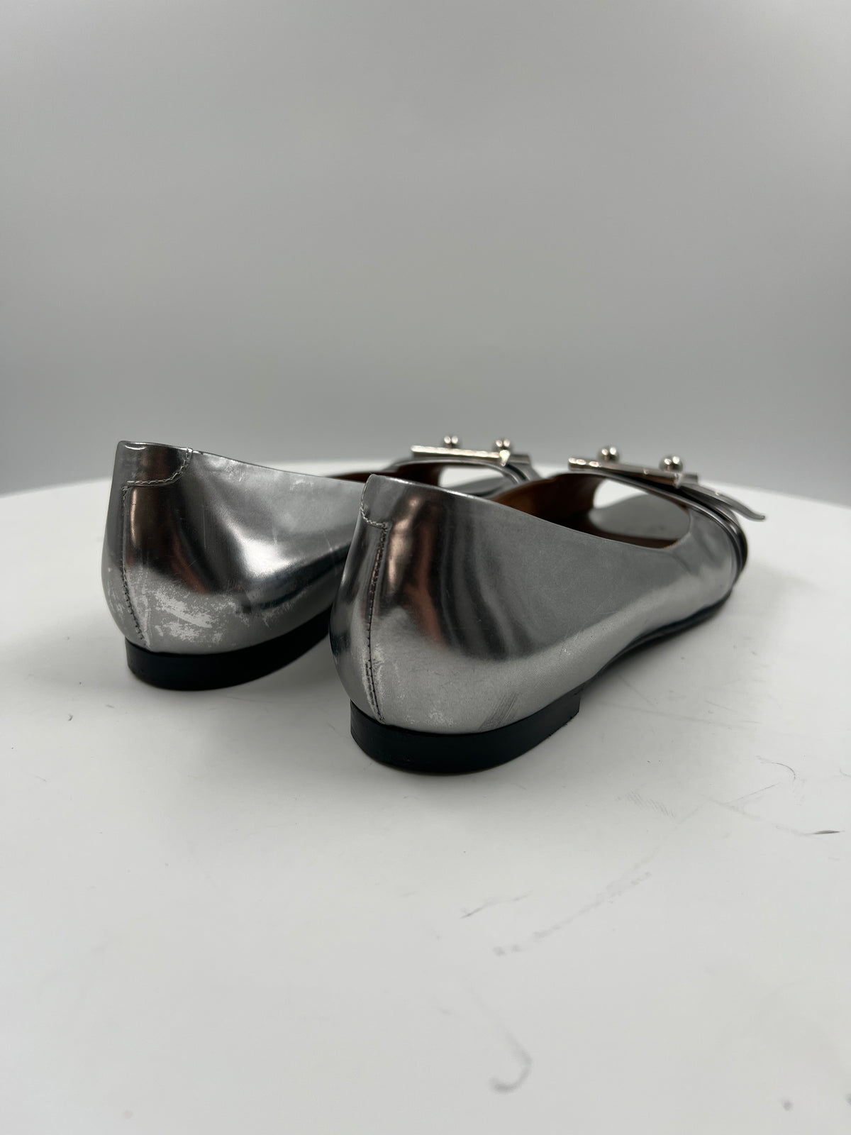 Sandalen, Hermès, silber