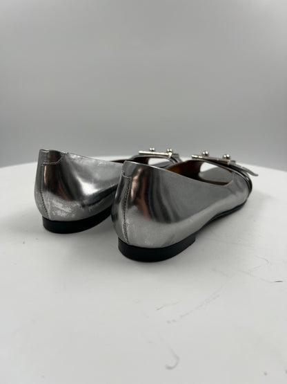 Sandalen, Hermès, silber