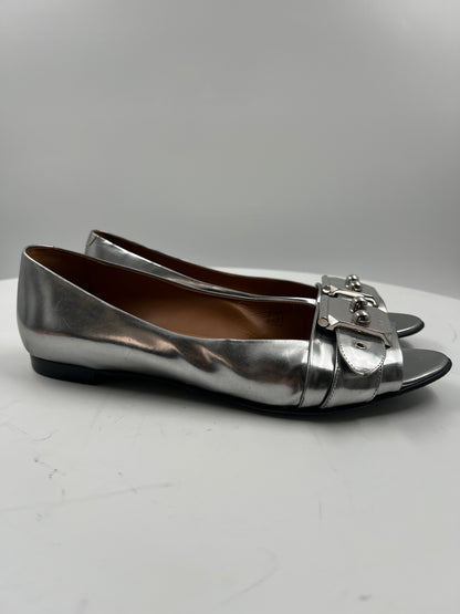 Sandalen, Hermès, silber
