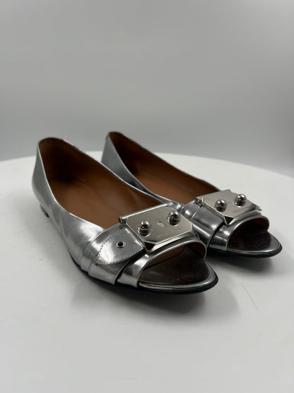 Sandalen, Hermès, silber