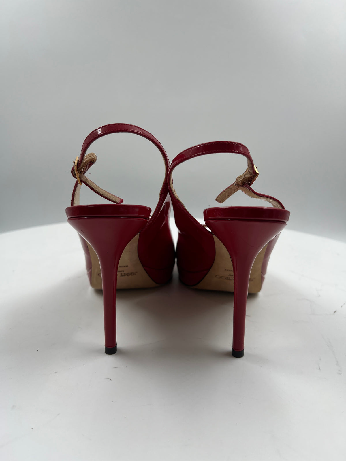 Peeptoe, Jimmy Choo, rot