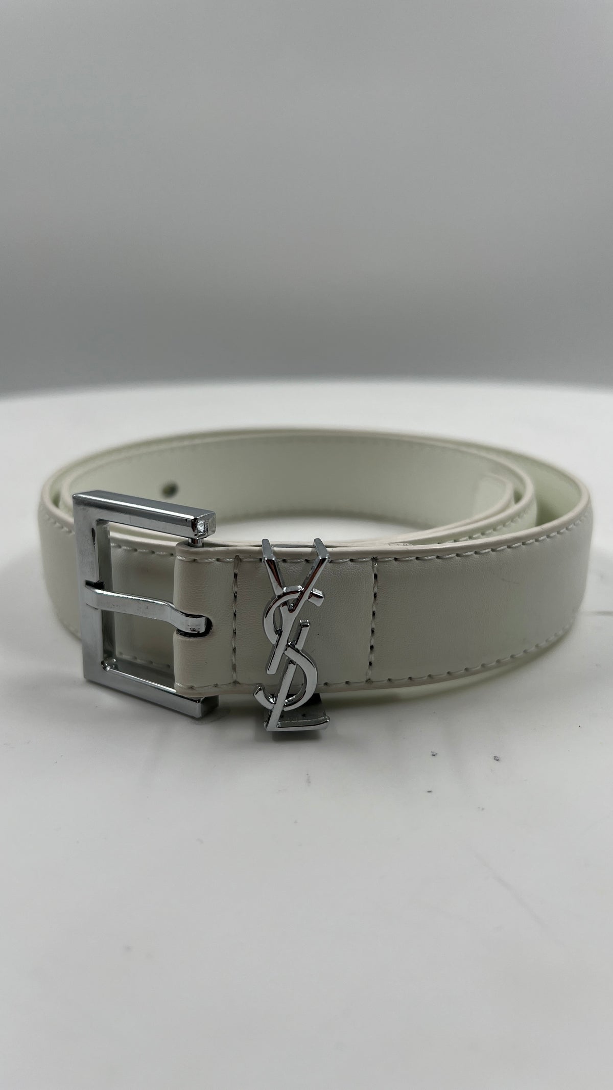 Gürtel, Yves Saint Laurent, weiss