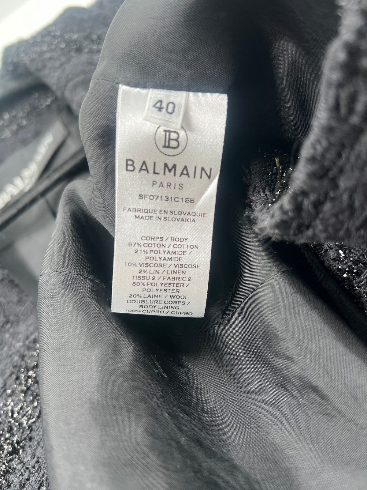 Blazer, Balmain, schwarz