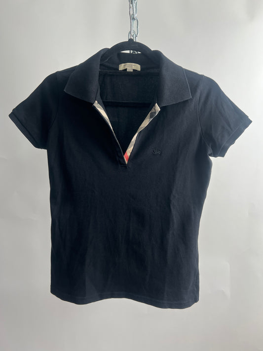 Poloshirt, Burberry, schwarz