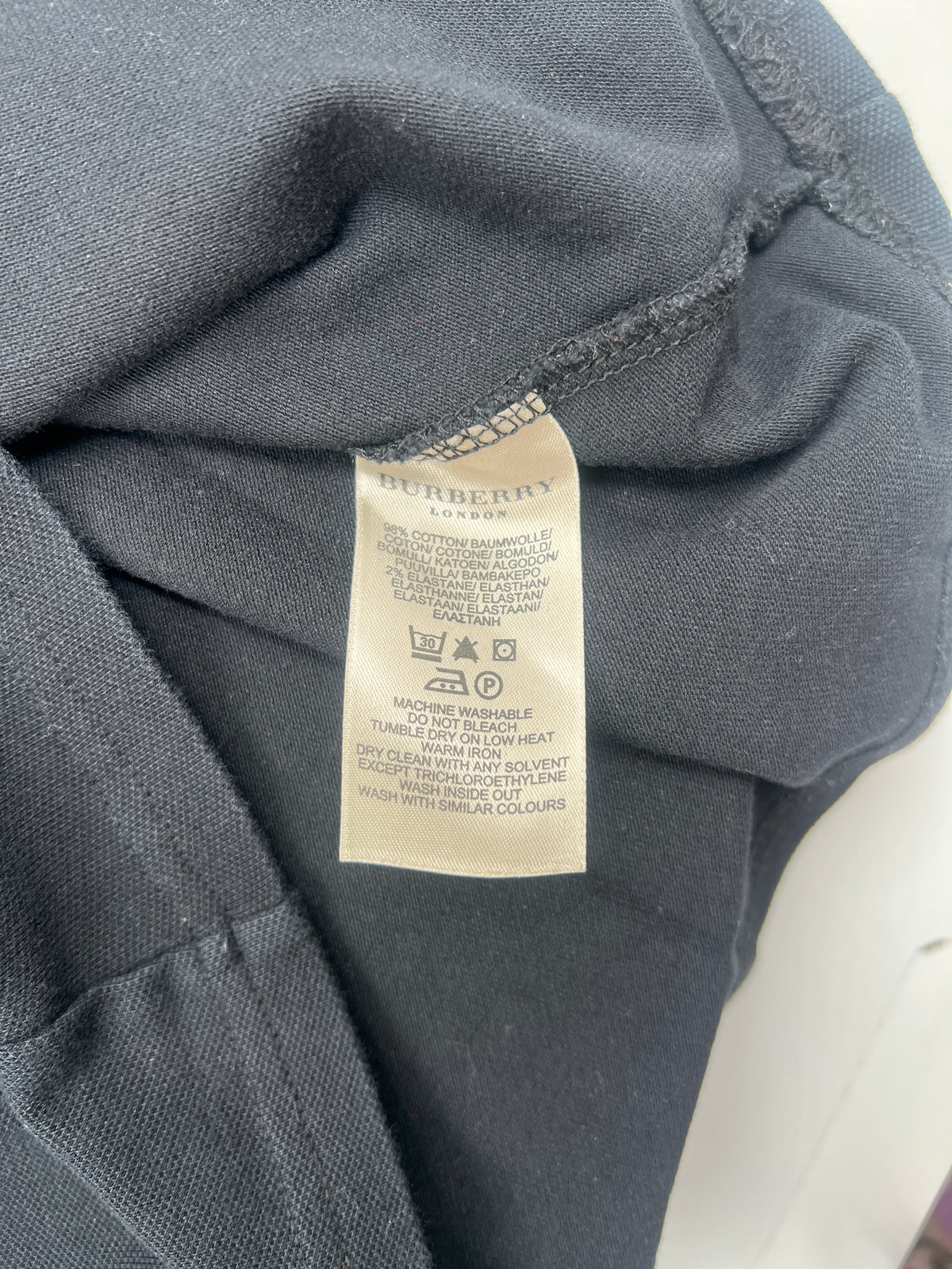 Poloshirt, Burberry, schwarz