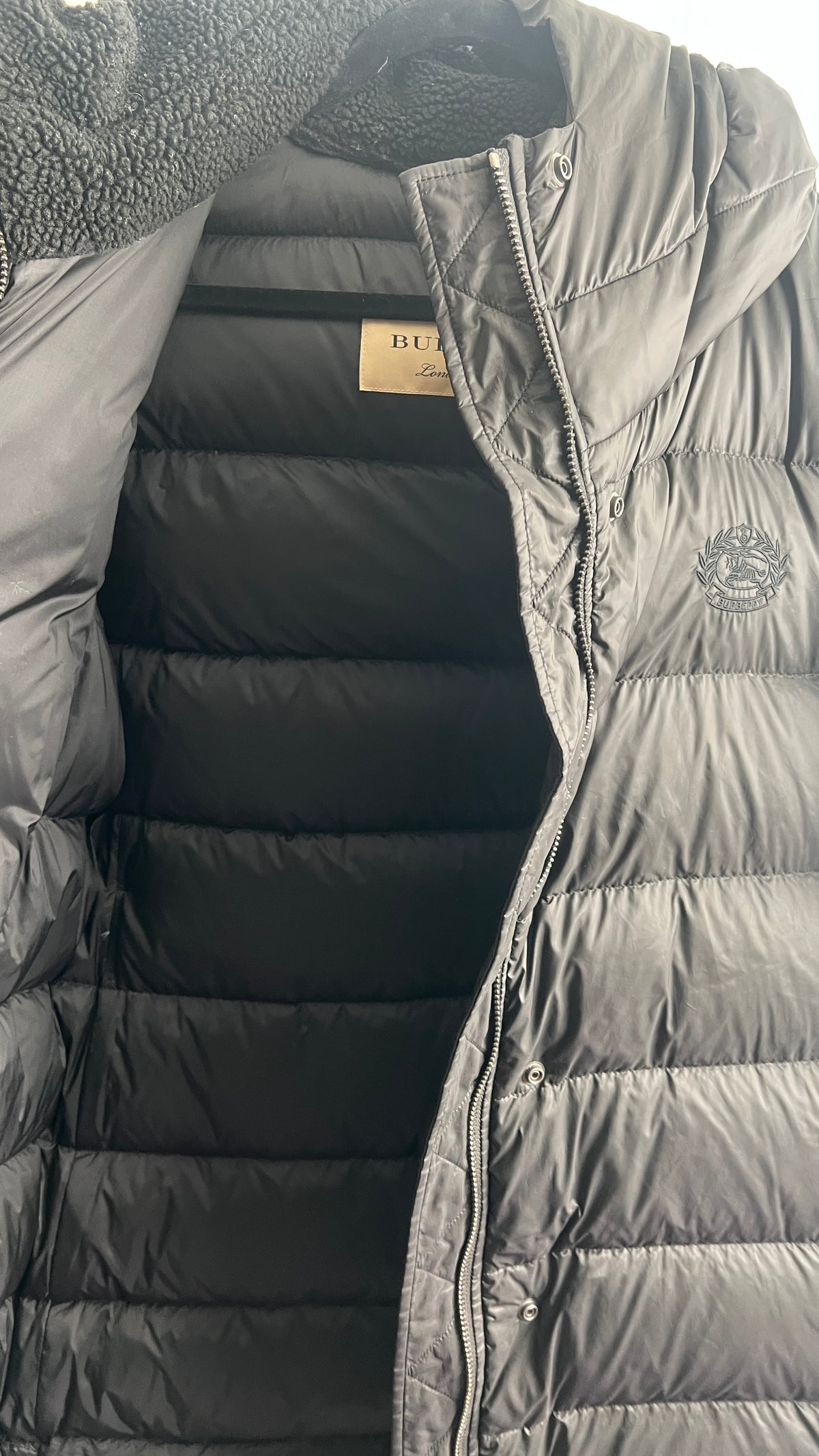 Mantel, Burberry, schwarz