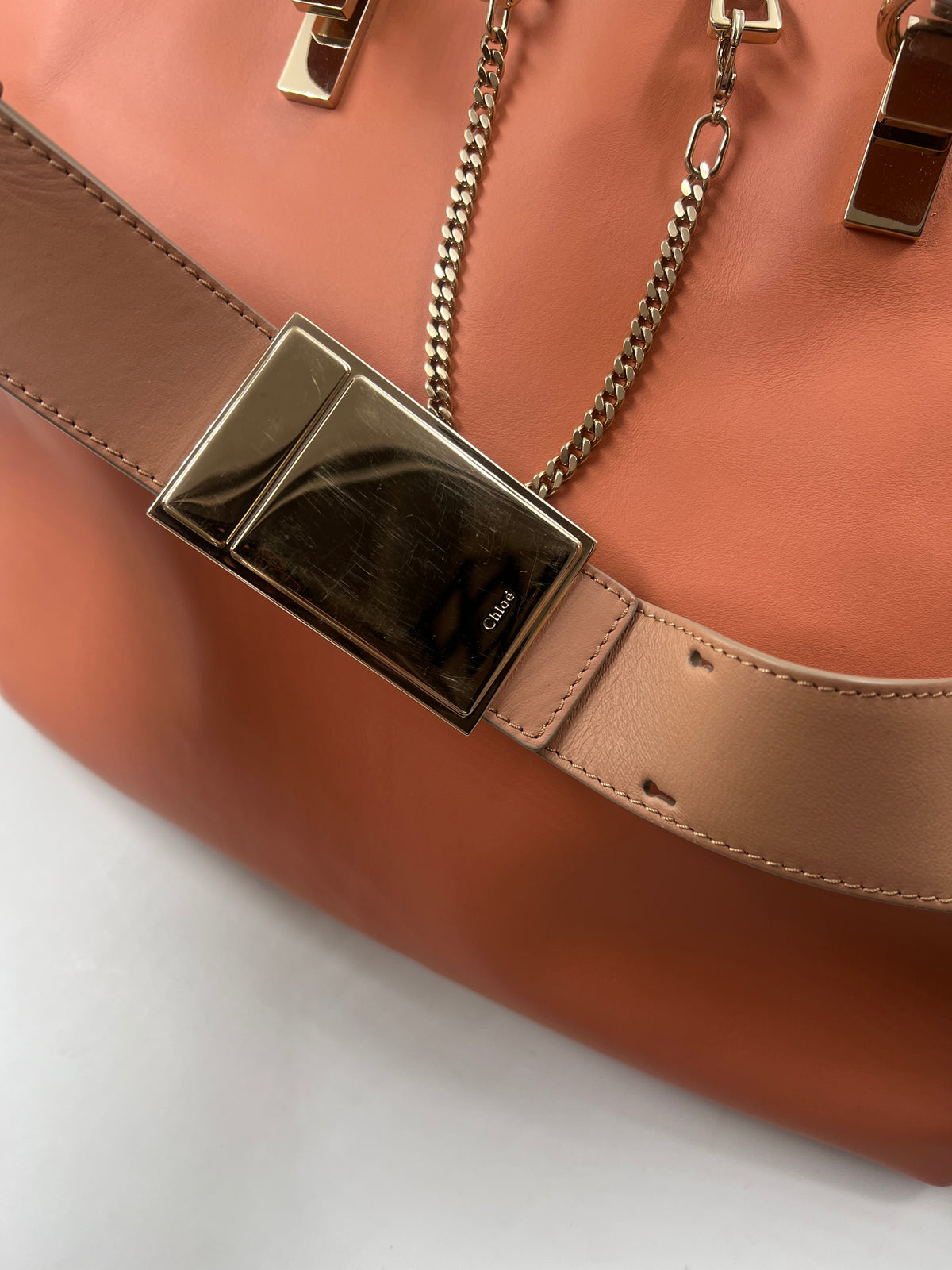 Tasche, Chloé, orange/braun