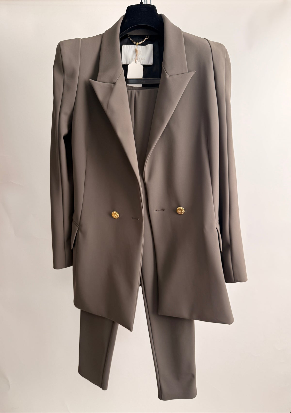 Set Blazer & Hose, INA KESS, taupe