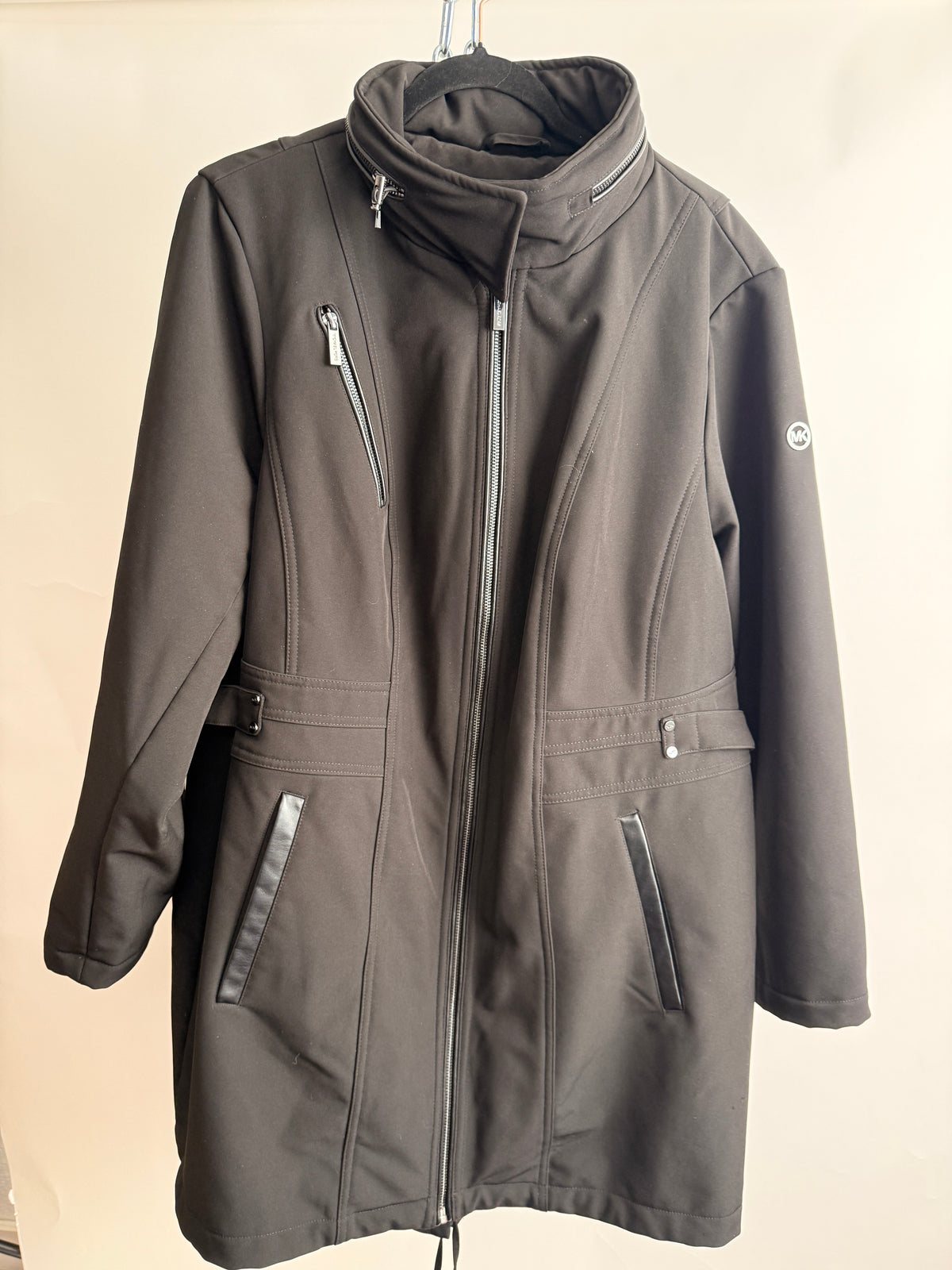 Regenmantel, Michael Kors, schwarz