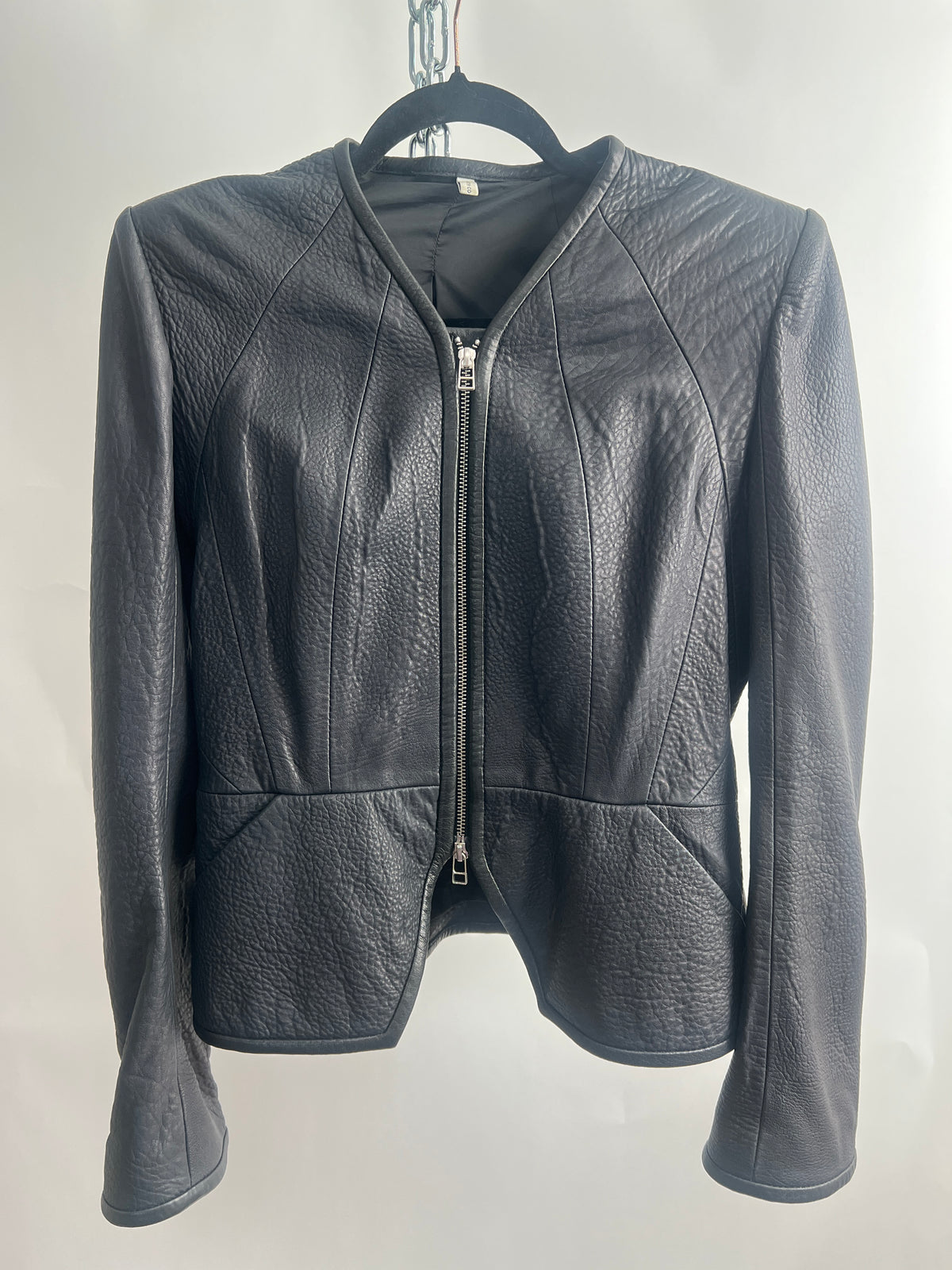 Lederjacke, Faith Connexion, schwarz