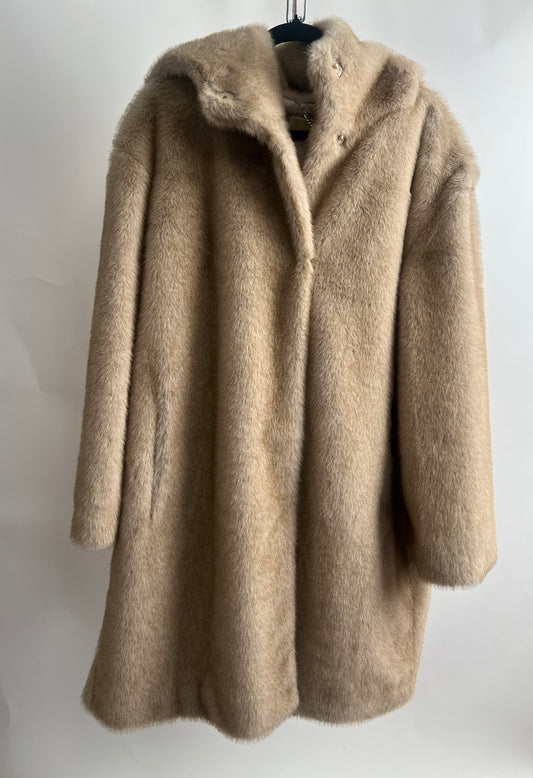 Teddy-Mantel, Michael Kors, beige